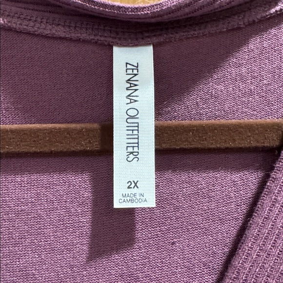 Zenana Outfitters Purple Knit Top - Picture 2 of 5